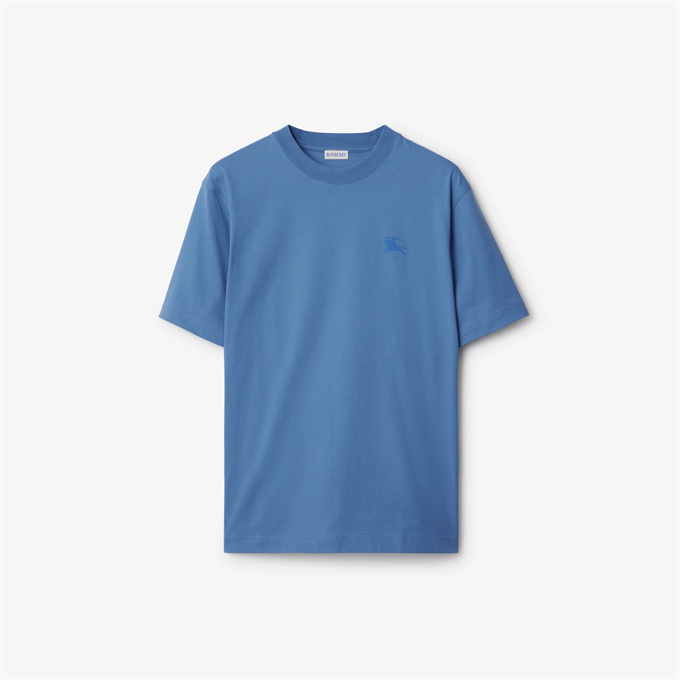 burberry front embroidered back printed ekd cotton t-shirt